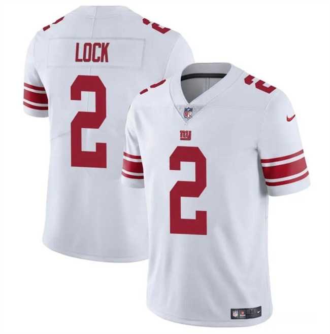Men & Women & Youth New York Giants #2 Drew Lock White Vapor Untouchable Limited Football Stitched Jersey